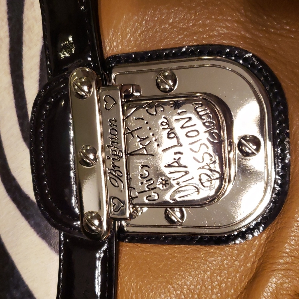 Brighton Patchwork And Zebra Leather Crossbody - image 4